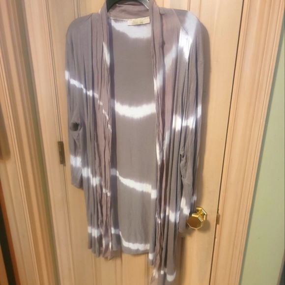 Must Have Sweaters - Womens plus Sz 1X Must Have Tye Dye Cardigan Sweater Boho